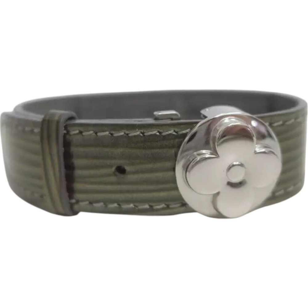 764219BC (S2) Louis Vuitton Bracelet Green Epi Leather